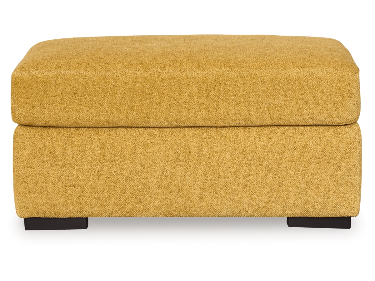 アシュレイ　オットマン Emilia Oversized Leather Accent Ottoman | Ashley