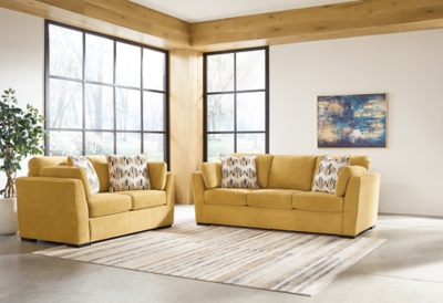 Keerwick Sofa and Loveseat, Sunflower