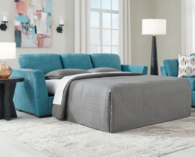 6750739 Keerwick Queen Sofa Sleeper, Teal sku 6750739