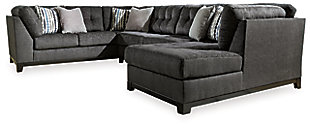 Reidshire 3-Piece Sectional with Chaise, Steel, large