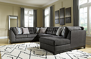 Reidshire 3-Piece Sectional with Chaise, Steel, rollover