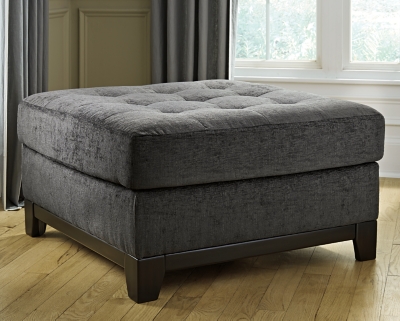 Reidshire Oversized Accent Ottoman, Steel