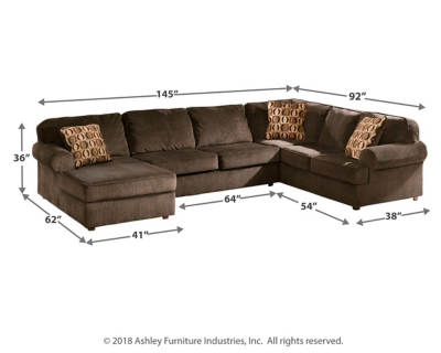 Ashley furniture brown sectional outlet couch