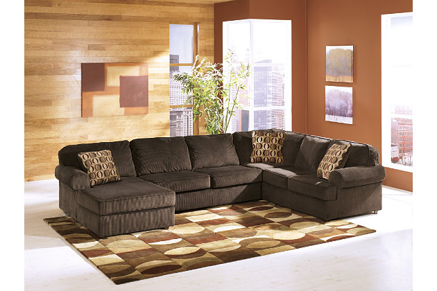 Vista 3 Piece Sectional With Chaise, Leather Sectional With Chaise Ashley Furniture