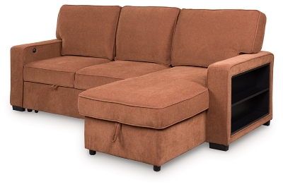 Stemmons 2-Piece Next-Gen Nuvella&trade; Performance Fabric Sectional with Pop Up Sleeper and Chaise