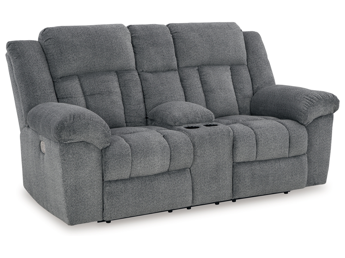 Tip-Off Dual Power Reclining Loveseat | Ashley