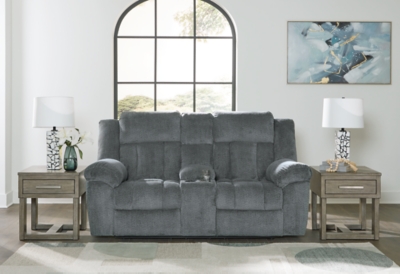 Tip-Off Dual Power Reclining Loveseat, Slate