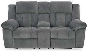 Tip-Off Power Reclining Loveseat, Slate, large
