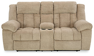 Tip-Off Power Reclining Loveseat, Wheat, large
