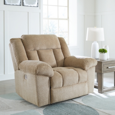 Tip-Off Oversized Dual Power Recliner, Wheat