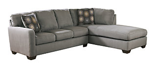 Zella 2-Piece Sectional with Chaise, Charcoal, large