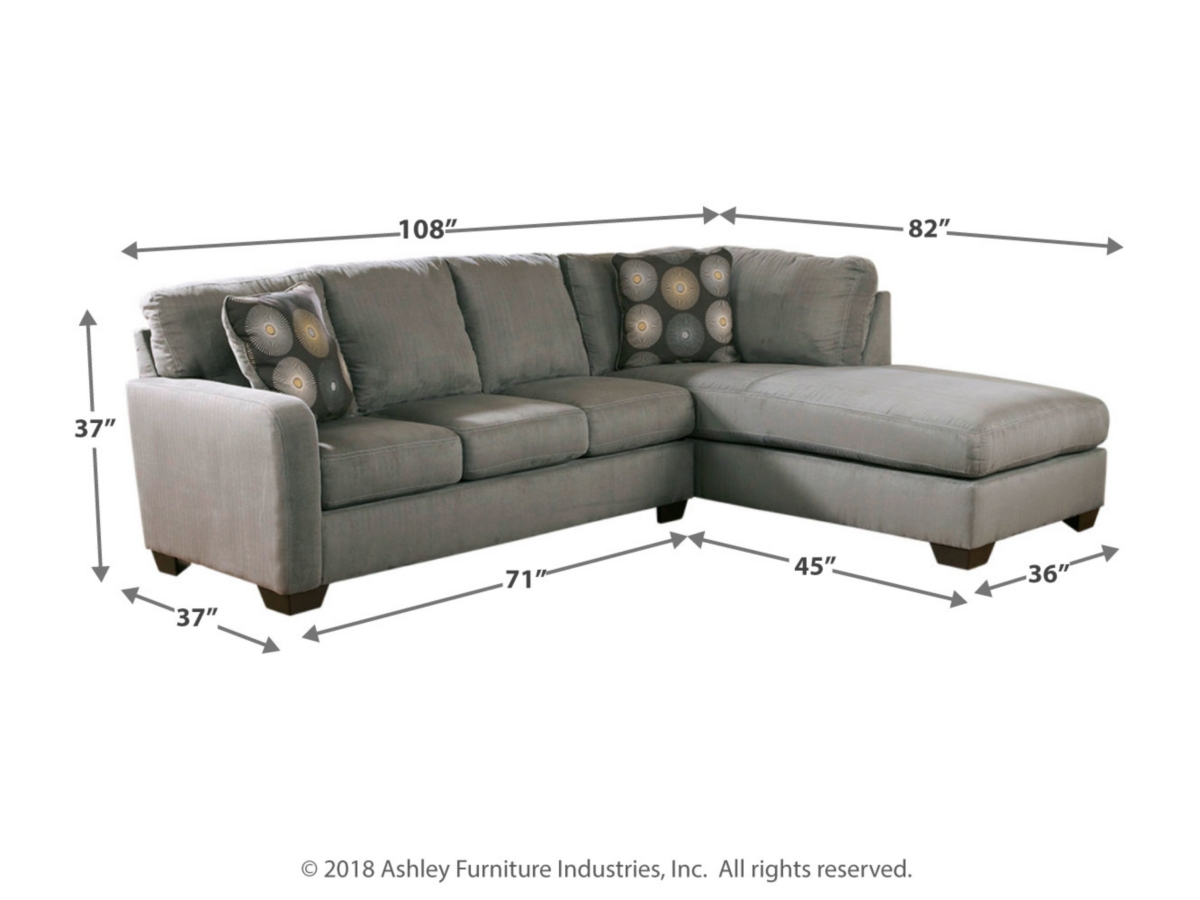 Zella 2 Piece Sectional with Chaise Ashley