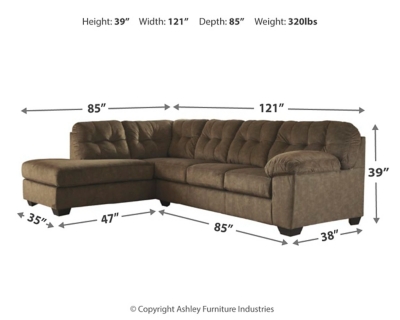 Accrington 2-Piece Sleeper Sectional with Chaise, Earth, large