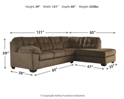 Accrington 2 Piece Sectional With Chaise Ashley Furniture Homestore