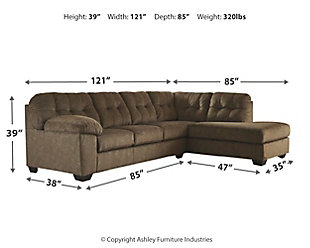 Accrington 2-Piece Sleeper Sectional with Chaise, Earth, large