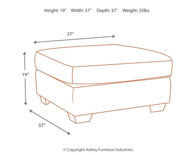 Accrington Oversized Ottoman, Earth, large