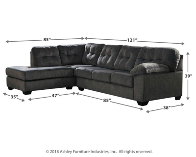 Accrington 2-Piece Sectional with Chaise, Granite, large