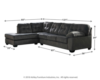 Accrington 2-Piece Sleeper Sectional with Chaise, Granite, large
