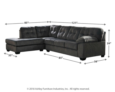 Accrington 2 Piece Sectional With Chaise And Sleeper