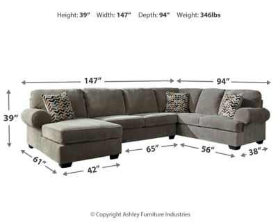 Jinllingsly 3-Piece Sectional with Chaise, , large