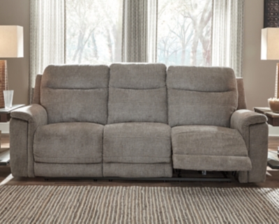 Ashley furniture deals gray reclining sofa