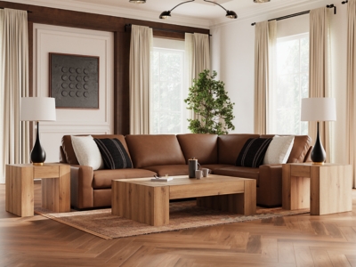 Calden 4-Piece Sectional, Caramel, large