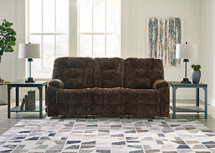 Soundwave Reclining Sofa with Drop Down Table, , rollover