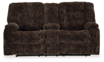 Soundwave Reclining Loveseat With Console