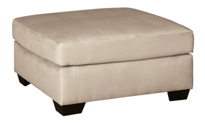 Darcy Oversized Accent Ottoman, Stone, large