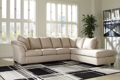 Darcy 2-Piece Sectional with Chaise, Stone, rollover