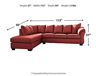 Darcy 2-Piece Sectional with Chaise, Salsa, large