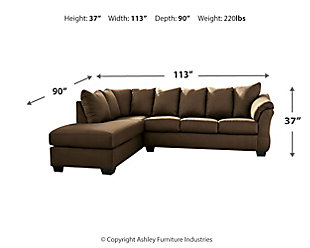 Darcy 2-Piece Sectional with Chaise, Cafe, large