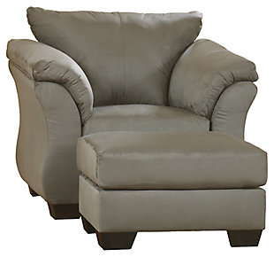 Darcy Chair and Ottoman, Cobblestone, large