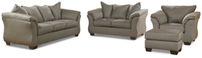 APG-75005-4P Darcy Sofa, Loveseat, Chair and Ottoman, Cobblesto sku APG-75005-4P