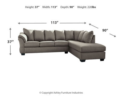 Darcy 2-Piece Sectional with Chaise, Cobblestone, large