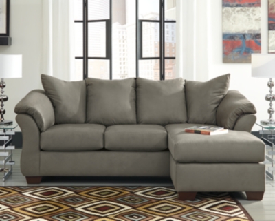 Darcy Sofa Chaise, Cobblestone, large