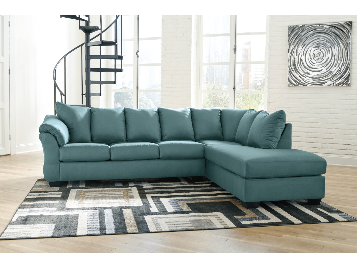 Darcy two piece sectional with chaise sales