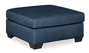 Darcy Oversized Accent Ottoman, Blue, large