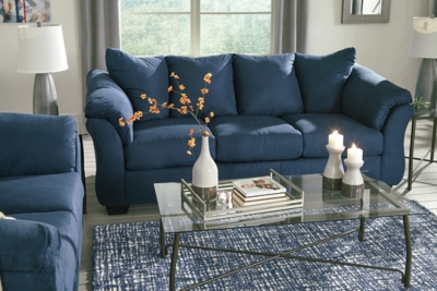 Darcy blue deals living room set