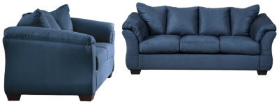 Darcy Sofa and Loveseat, Blue