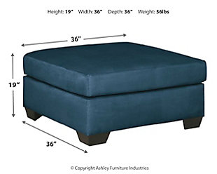 Darcy Oversized Accent Ottoman, Blue, large
