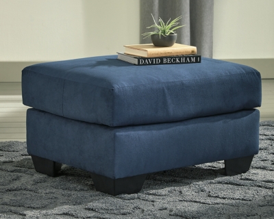 Darcy Ottoman, Blue, rollover