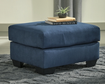 Darcy Ottoman, Blue, large