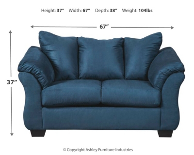 Darcy Sofa and Loveseat, Blue, large