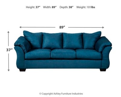 Ashley furniture blue deals couch