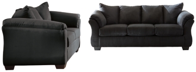 Darcy Sofa and Loveseat, Black