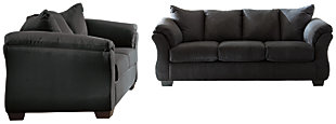 Darcy Sofa and Loveseat, Black, large