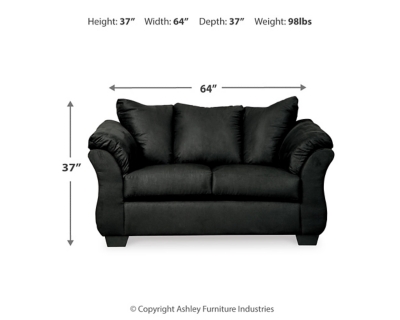 Darcy Sofa and Loveseat, Black, large