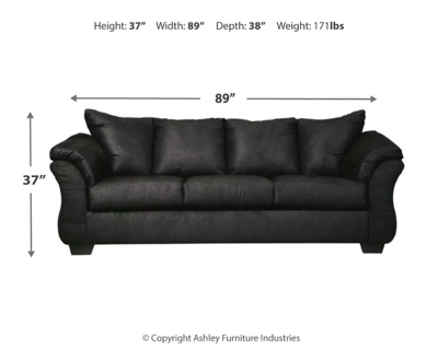 Darcy Full Sofa Sleeper, Black, large