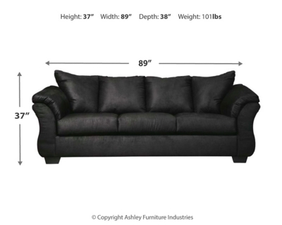 Darcy Sofa, Black, large